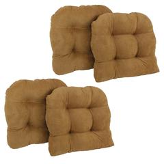 19-inch U-Shaped Micro Suede Tufted Dining Chair Cushions (Set of 4)