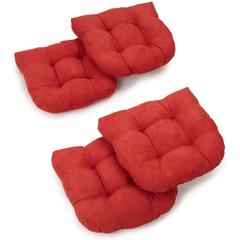 19-inch U-Shaped Micro Suede Tufted Dining Chair Cushions (Set of 4)