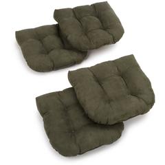 19-inch U-Shaped Micro Suede Tufted Dining Chair Cushions (Set of 4)