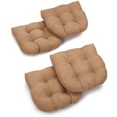 19-inch U-Shaped Micro Suede Tufted Dining Chair Cushions (Set of 4)