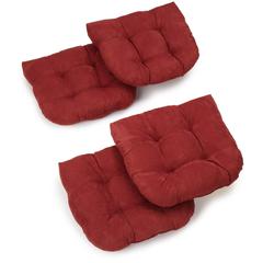 19-inch U-Shaped Micro Suede Tufted Dining Chair Cushions (Set of 4)