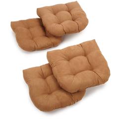 19-inch U-Shaped Micro Suede Tufted Dining Chair Cushions (Set of 4)