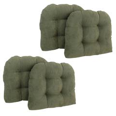 19-inch U-Shaped Micro Suede Tufted Dining Chair Cushions (Set of 4)