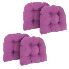19-inch U-Shaped Microsuede Tufted Dining Chair Cushions (Set of 4) 93184-4CH-MS-UV