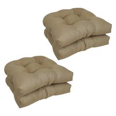 19-inch U-Shaped Premium Outdoor Tufted Dining Chair Cushion