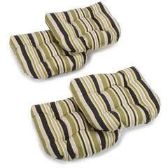 19-inch U-Shaped Spun Polyester Outdoor Tufted Dining Chair Cushions (Set of 4)