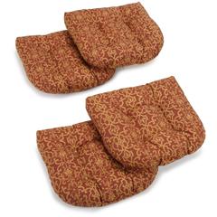 19-inch U-Shaped Spun Polyester Outdoor Tufted Dining Chair Cushions (Set of 4)