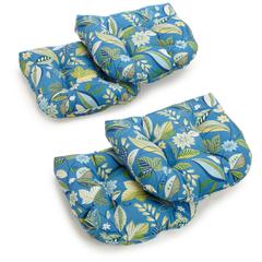 19-inch U-Shaped Spun Polyester Outdoor Tufted Dining Chair Cushions (Set of 4)