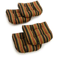 19-inch U-Shaped Spun Polyester Outdoor Tufted Dining Chair Cushions (Set of 4)
