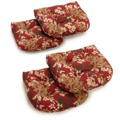 19-inch U-Shaped Spun Polyester Outdoor Tufted Dining Chair Cushions (Set of 4)