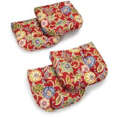 19-inch U-Shaped Spun Polyester Outdoor Tufted Dining Chair Cushions (Set of 4)