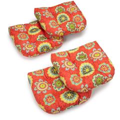 19-inch U-Shaped Spun Polyester Outdoor Tufted Dining Chair Cushions (Set of 4)