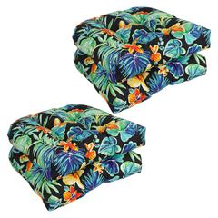 19-inch U-Shaped Patterned Spun Polyester Tufted Dining Chair Cushions (Set of 4) 93184-4CH-REO-62