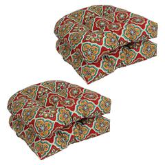 19-inch U-Shaped Patterned Spun Polyester Tufted Dining Chair Cushions (Set of 4) 93184-4CH-REO-63
