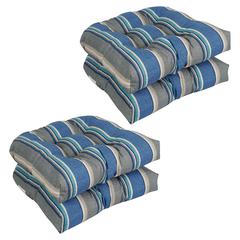 19-inch U-Shaped Patterned Spun Polyester Tufted Dining Chair Cushions (Set of 4) 93184-4CH-REO-66