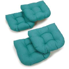 19-inch U-Shaped Solid Spun Polyester Tufted Dining Chair Cushions (Set of 4)  93184-4CH-REO-SOL-12