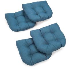 19-inch U-Shaped Spun Polyester Outdoor Tufted Dining Chair Cushions (Set of 4)