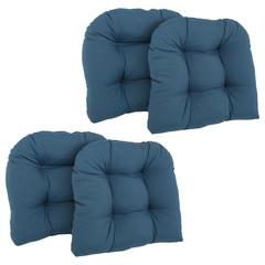 19-inch U-Shaped Solid Twill Tuffed Dining Chair Cushions (Set of 4) 93184-4CH-TW-IN
