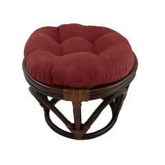18-inch Round Solid Microsuede Tufted Footstool Cushion  93301-18IN-MS-RW