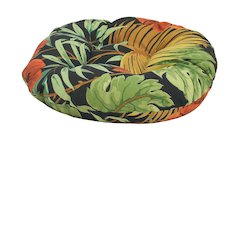 18-inch Round Spun Polyester Tufted Footstool Cushion
