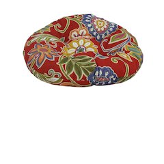 18-inch Round Spun Polyester Tufted Footstool Cushion
