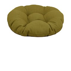 18-inch Round Solid Spun Polyester Tufted Footstool Cushion 93301-18IN-REO-SOL-02