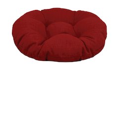 18-inch Round Solid Spun Polyester Tufted Footstool Cushion
