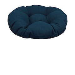 18-inch Round Solid Spun Polyester Tufted Footstool Cushion 93301-18IN-REO-SOL-16
