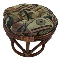 18-inch Round Tapestry  Tufted Footstool Cushion