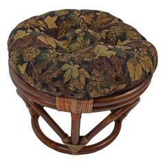 18-inch Round Tapestry  Tufted Footstool Cushion