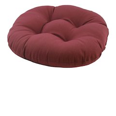 18-inch Round Solid Twill Tufted Footstool Cushion