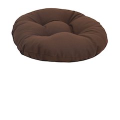 18-inch Round Solid Twill Tufted Footstool Cushion