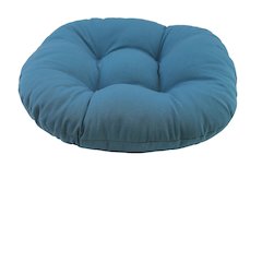 18-inch Round Solid Twill Tufted Footstool Cushion
