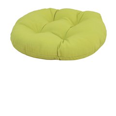 18-inch Round Solid Twill Tufted Footstool Cushion