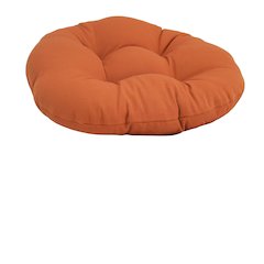 18-inch Round Solid Twill Tufted Footstool Cushion