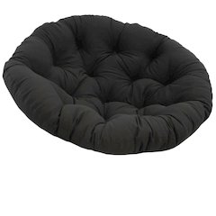 48-inch Solid Twill Papasan Cushion (Fits 46-inch Papasan Frame) 93302-TW-BK