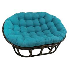 78-inch by 58-inch Solid Microsuede Double Papasan Cushion  93304-78-MS-AB