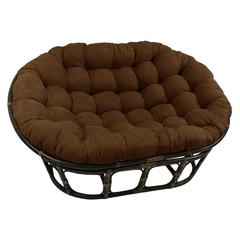 78-inch by 58-inch Solid Microsuede Double Papasan Cushion  93304-78-MS-CH