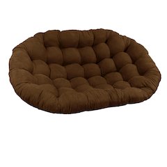 65-inch by 48-inch Solid Microsuede Double Papasan Cushion