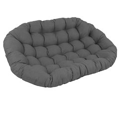 65-inch by 48-inch Solid Outdoor Spun Polyester Double Papasan Cushion