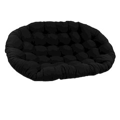 65-inch by 48-inch Solid Twill Double Papasan Cushion 93304-TW-BK