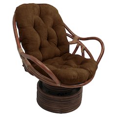 48-inch by 24-inch Solid Microsuede Swivel Rocker Cushion