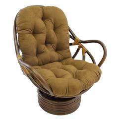 48-inch by 24-inch Solid Micro Suede Swivel Rocker Cushion
