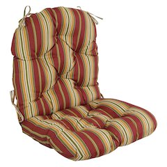 48-inch by 24-inch Patterned Outdoor Spun Polyester Swivel Rocker Cushion