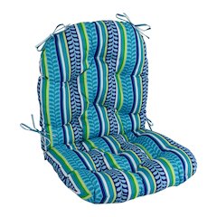 48-inch by 24-inch Patterned Outdoor Spun Polyester Swivel Rocker Cushion