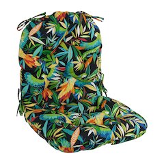 48-inch by 24-inch Patterned Outdoor Spun Polyester Swivel Rocker Cushion