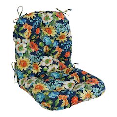 48-inch by 24-inch Patterned Outdoor Spun Polyester Swivel Rocker Cushion