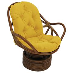 48-inch by 24-inch Solid Outdoor Spun Polyester Swivel Rocker Cushion
