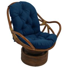 48-inch by 24-inch Solid Outdoor Spun Polyester Swivel Rocker Cushion