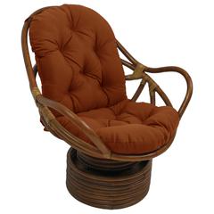 48-inch by 24-inch Solid Outdoor Spun Polyester Swivel Rocker Cushion